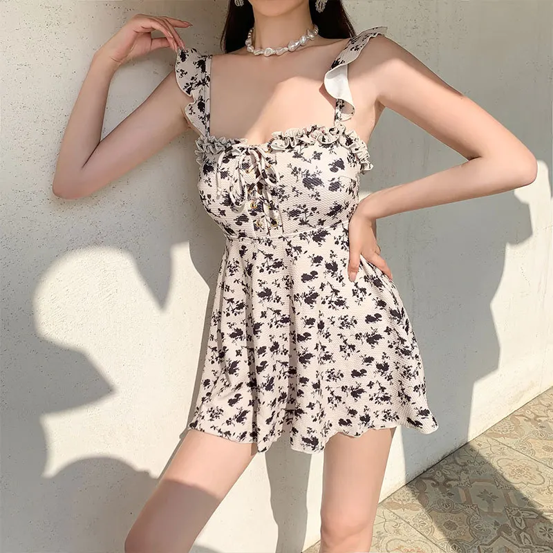 2021 New Korean Style Sexy Swimsuit One Piece Suit Bodysuit Monokini Swimwear Women's Swimwear Swimming Swimskirt