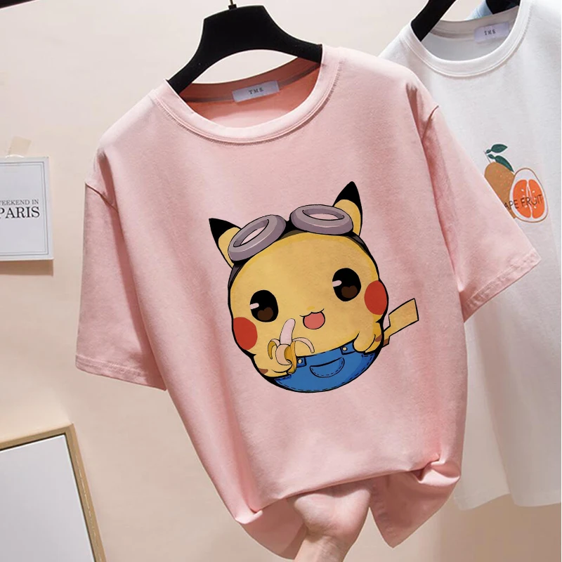 Kawaii Harajuku футболка женская Pokemon Gothic Poleras Mujer De Moda Vogue Camiseta винтажная уличная в