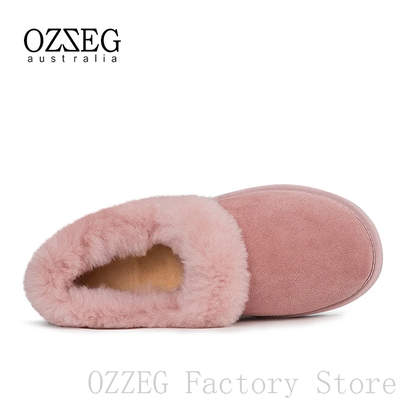 OZZEG/Роскошная брендовая Дизайнерская обувь Женская зимняя из натуральной замши