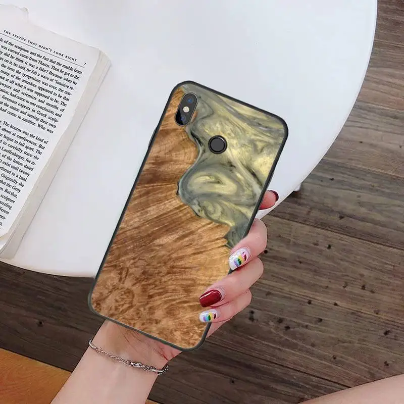

Wood Resin art original Phone Cases For Xiaomi Redmi mi note 7 8t 9 9t 9s 8 10 10t 11 pro lite K20 max 3