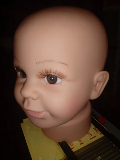 CAMMITEVER Children Manikin Head Model Foam Female Wig Mannequin Hair Hat Glasses Display(Boys
