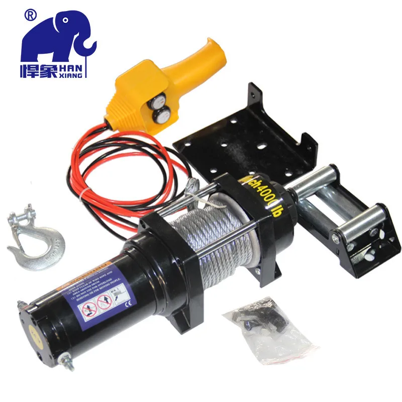 Тяговая автомобильная электрическая лебедка 12 В 12000 фунтов электронная оптовая