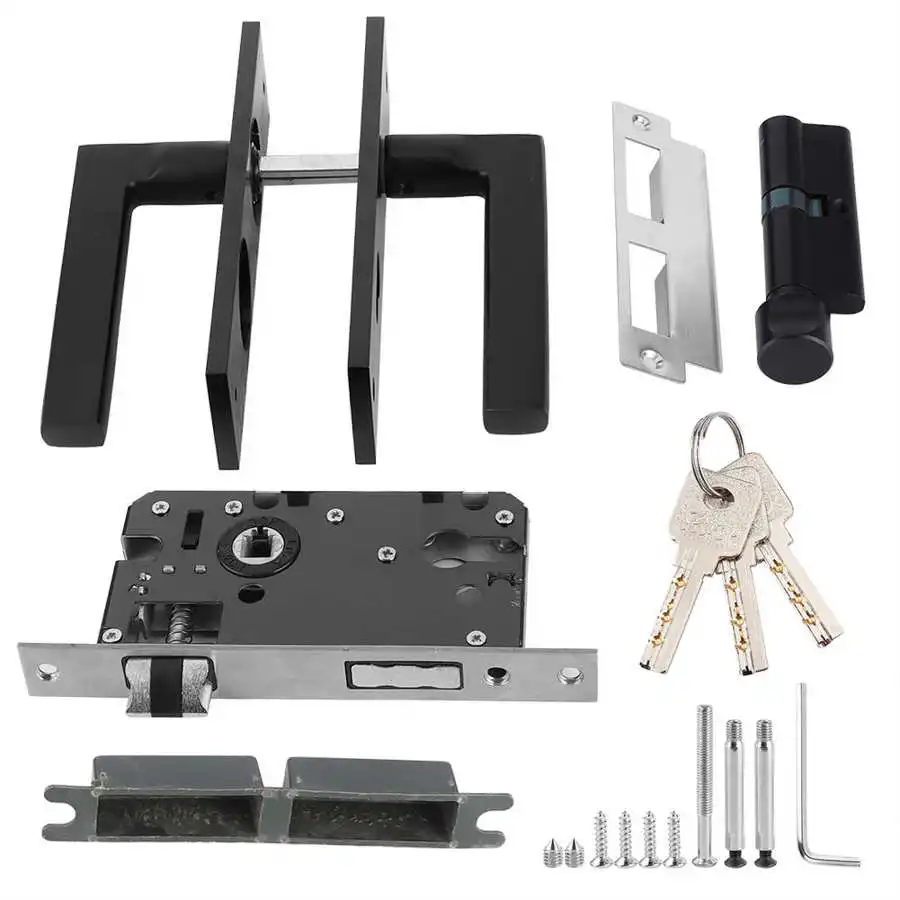 Дверной замок алюминиевый с ключами в европейском стиле|Комплекты ручек| |