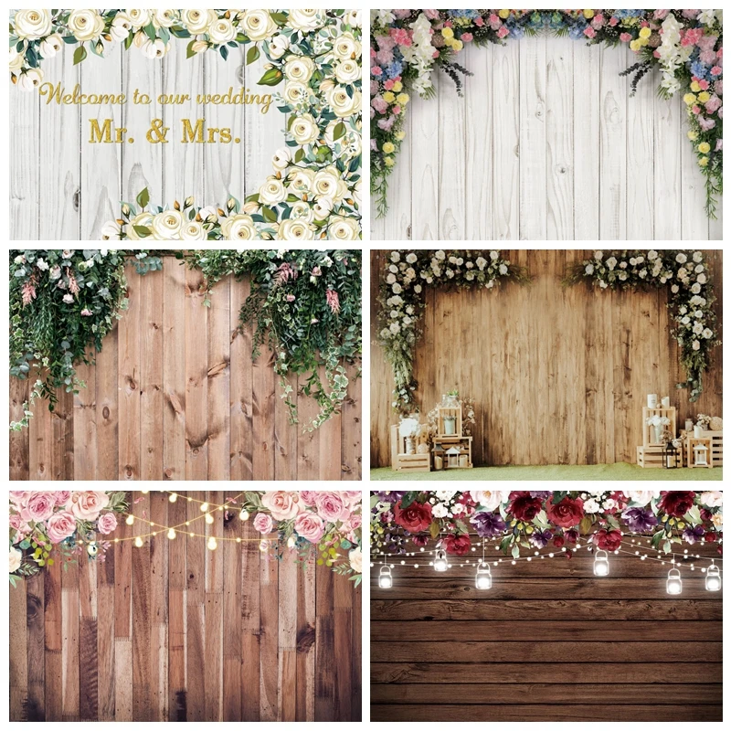 Фон для детской фотосъемки Yeele с изображением цветов деревянной доски|Фон