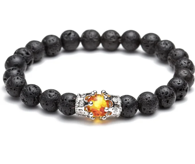 Желтый 8 мм чешские Многоцветный агатовыми бусами чакра рейки Будда Йога браслет