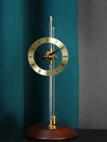 table clock invisible aerodynamic clock pendulum clock home decor desk clock brass solid wood silent clock decoration clock