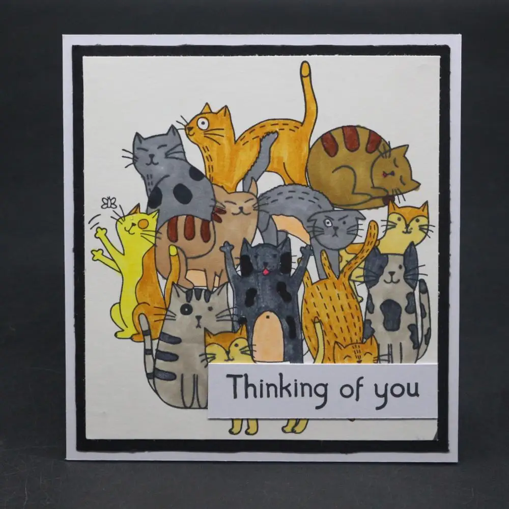 Маленькая кошка прозрачные штампы для сделай сам скрапбукинга изготовления