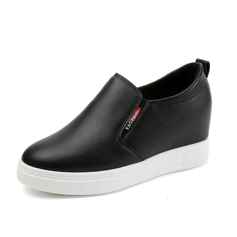 

Casuales Fashion Wedges Sneakers Women Platform Sport Shoes Black White Running Shoes New Slip on Wedge Heels Trainer Sneakers