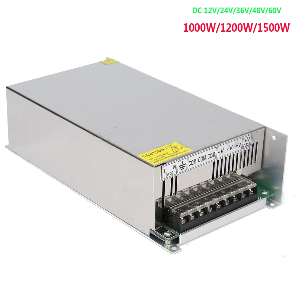 AC/DC12V 24V 36V 60V Switch Power Supply 1000W 1500W 2000W High Quality Power Convert Transformer For LED Light Computer Project