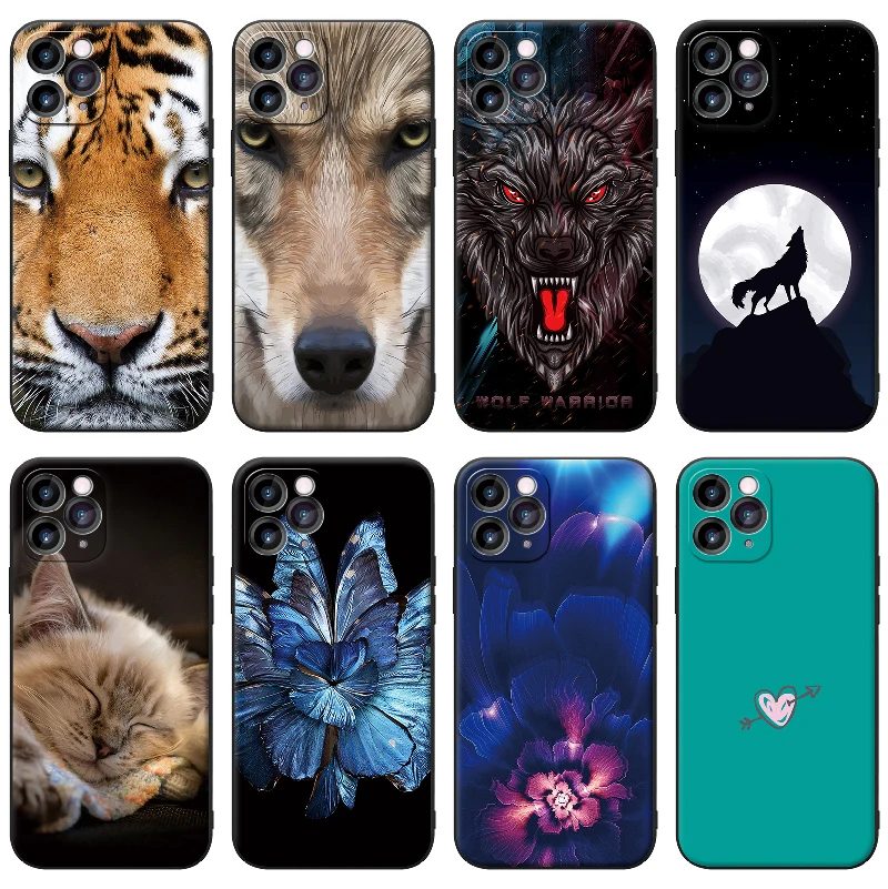 

Original Liquid Silicone Luxury Case For Apple iPhone 11 12 Pro Max mini Fashion printed Shockproof Case Cover
