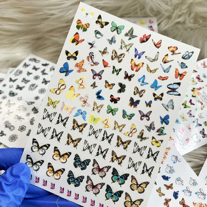 

Butterfly Nails 3D Nail Stickers Water Decal Nail Art Transfer Foils Acrylic Designs Tool