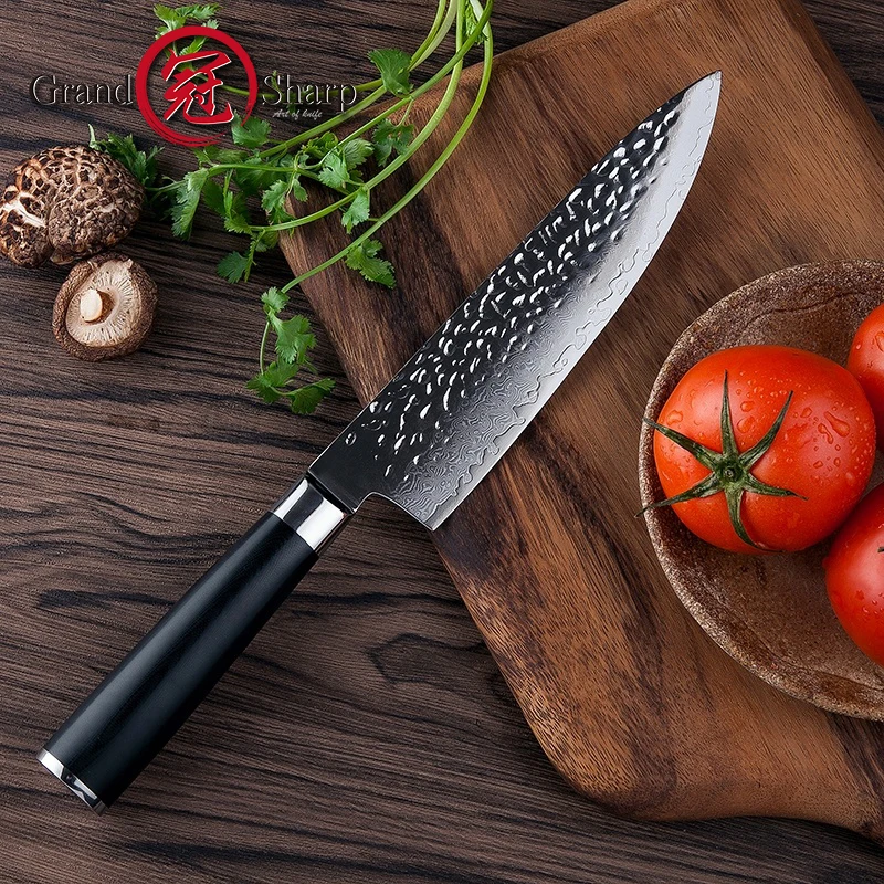 Качественный Профессиональный кухонный нож vg10 из дамасской японской стали, нож для шеф-повара, универсальные ножи Santoku Nakiri, для мяса, Kiritsuke