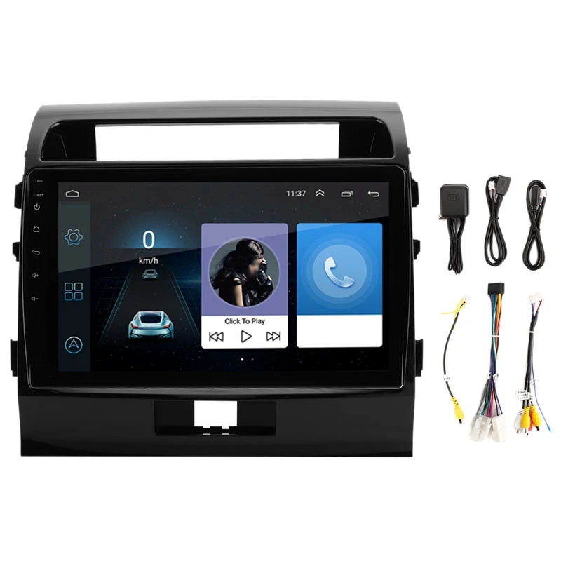 10 1 дюймов Android 9 2Din HD четырехъядерный автомобильный MP5 плеер для Toyota Land Cruiser 2007-2012