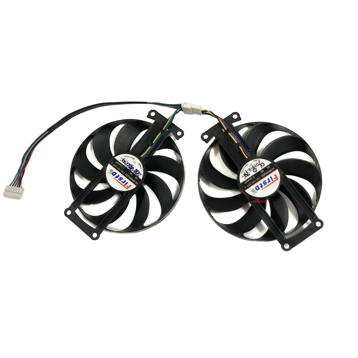 

Вентилятор для видеокарты ASUS DUAL RTX2060 O6G EVO охлаждение, 2 шт./компл.