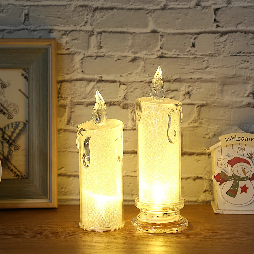 

Беспламенные чайные лампы, имитация на батарейках, акриловая Электронная свеча, лампа для свадьбы, дня рождения, вечеринки, Рождества, домаш...