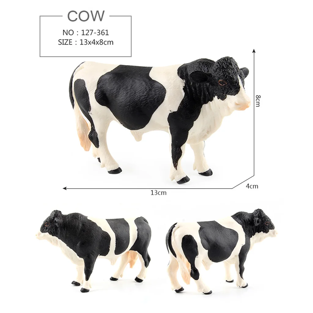 12 Pieces Simulation Farm Animal Model Plastic Action figure with Storage Base for Sandtables Home Decor |