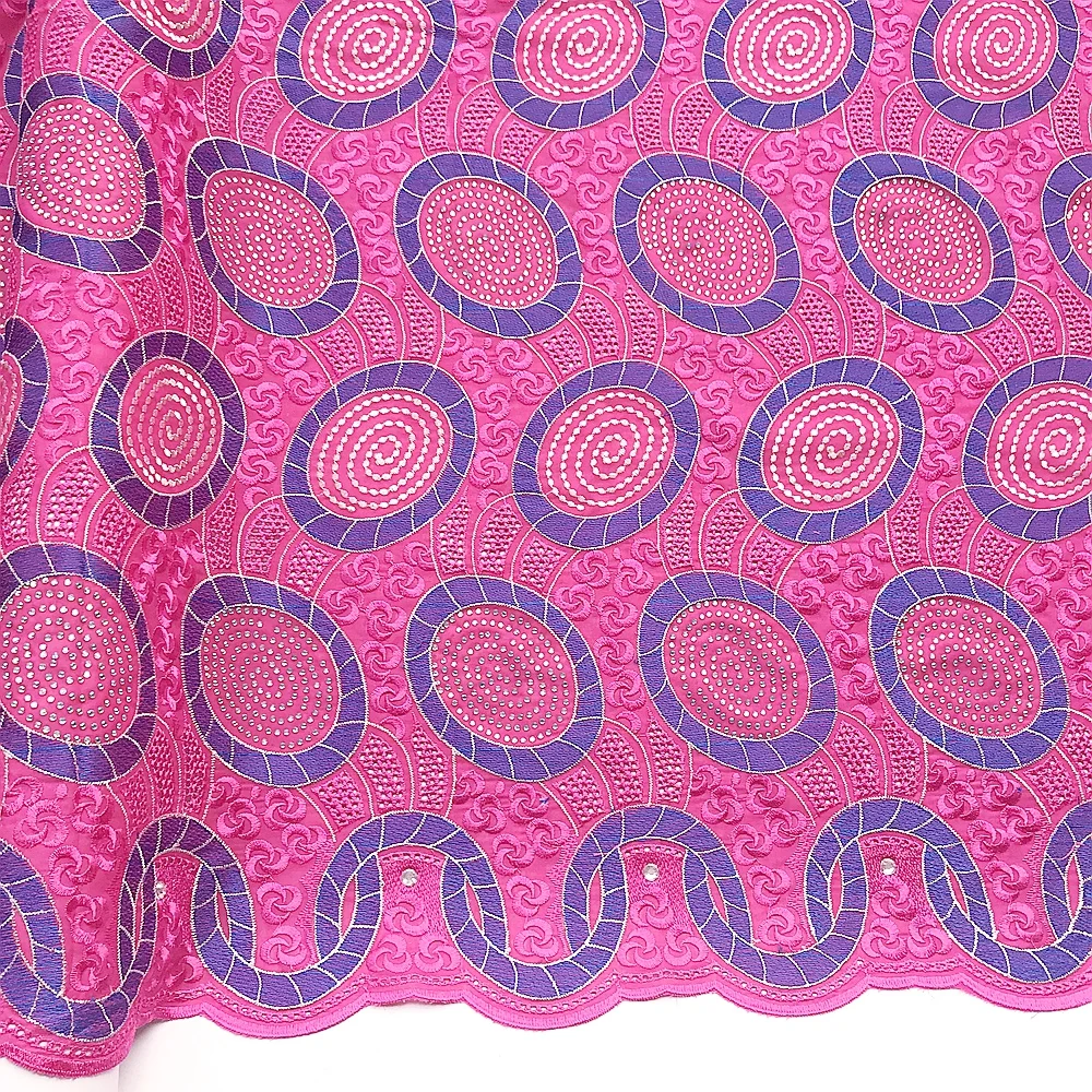 

New Woman Swiss Voile Lace Fabric Switzerland Dry Latest African Laces 2019 Cotton Baby Pink Royal Blue Lace Fabric For Wedding