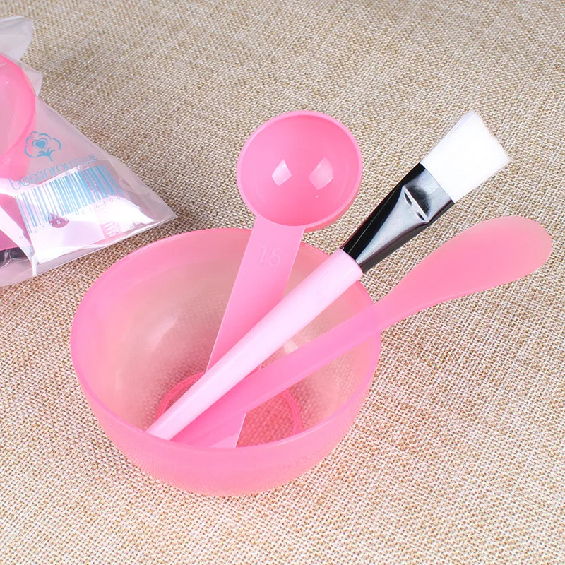 

4Pcs/Set Makeup Beauty DIY Facial Face Mask Bowl Brush Spoon Stick Tool Kit Homemade Random Color
