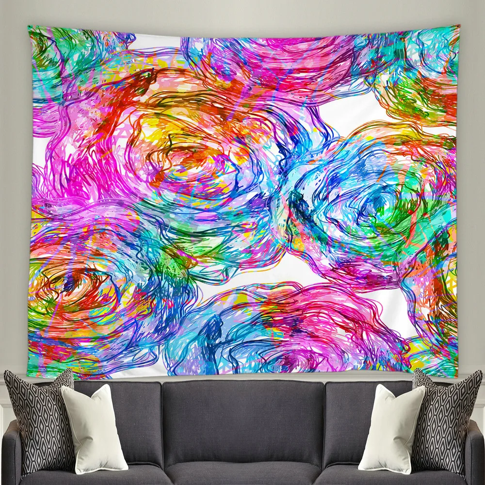 

Настенный цветочный гобелен, 150x200 см, двойной размер