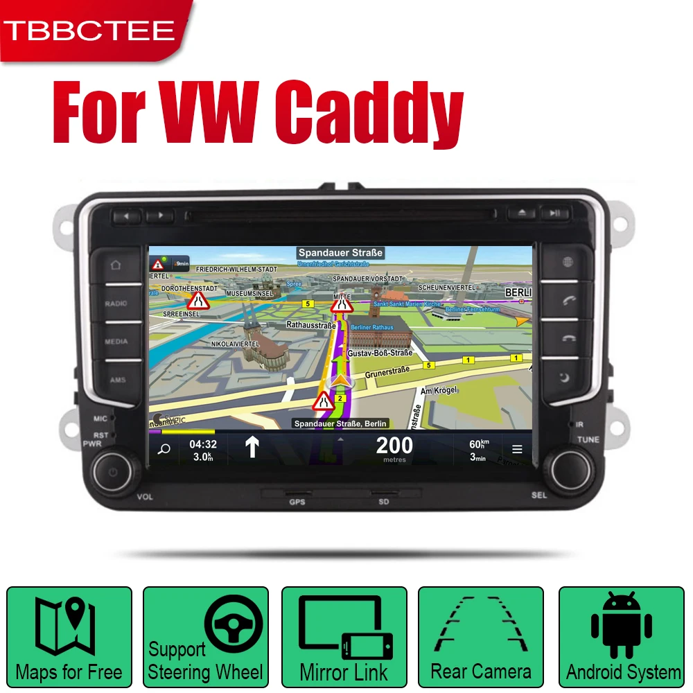 TBBCTEE Авто Радио 2 Din Автомобильный dvd плеер на основе Android для Volkswagen VW Caddy 2004 ~ 2013 gps