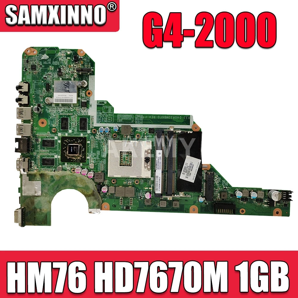 

For HP G4-2000 G6-2000 G7-2000 680570-001 Laptop Motherboard 680570-501 DA0R33MB6F1 DA0R33MB6F0 HM76 HD 7670M 1GB