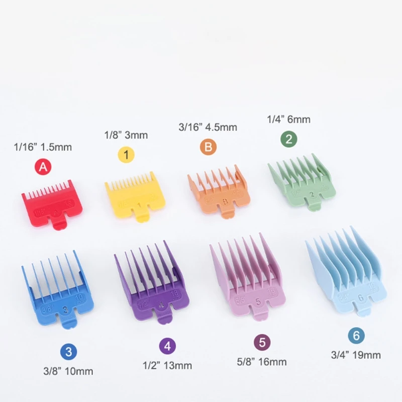 808F 8Pcs Hair Clipper Guides Combs Kit Professional Trimmer Attachment Replacement Guards Parts for Haircut | Бытовая техника