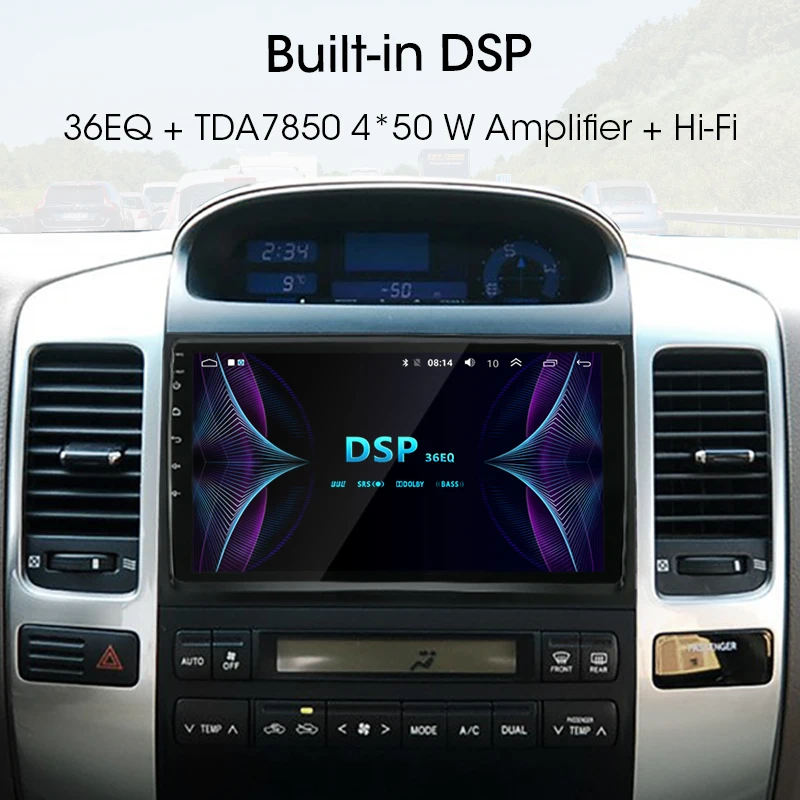 Jansite 9 &quot4G RDS автомобильное радио для Toyota Land Cruiser Prado 2004 2009 Авторадио Android сенсорный