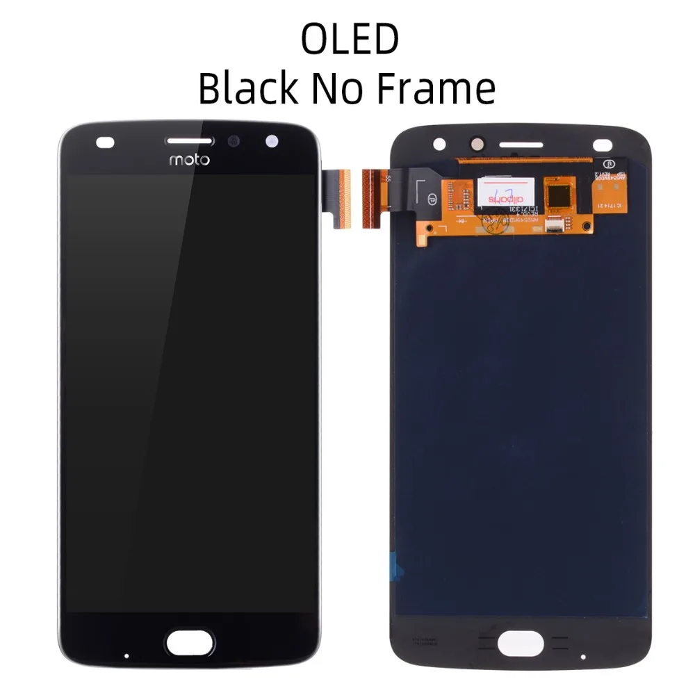 OLED AMOLED Дисплей для Motorola Moto Z2 Play LCD в сборе с тачскрином 5.5'' черный белый