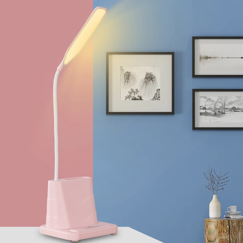 USB Перезаряжаемый Светодиодный настольный светильник с сенсорным затемнением