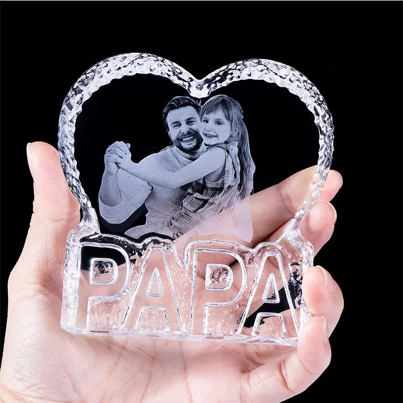 2D Персонализированная лазерная гравировка фоторамка подарки для папы