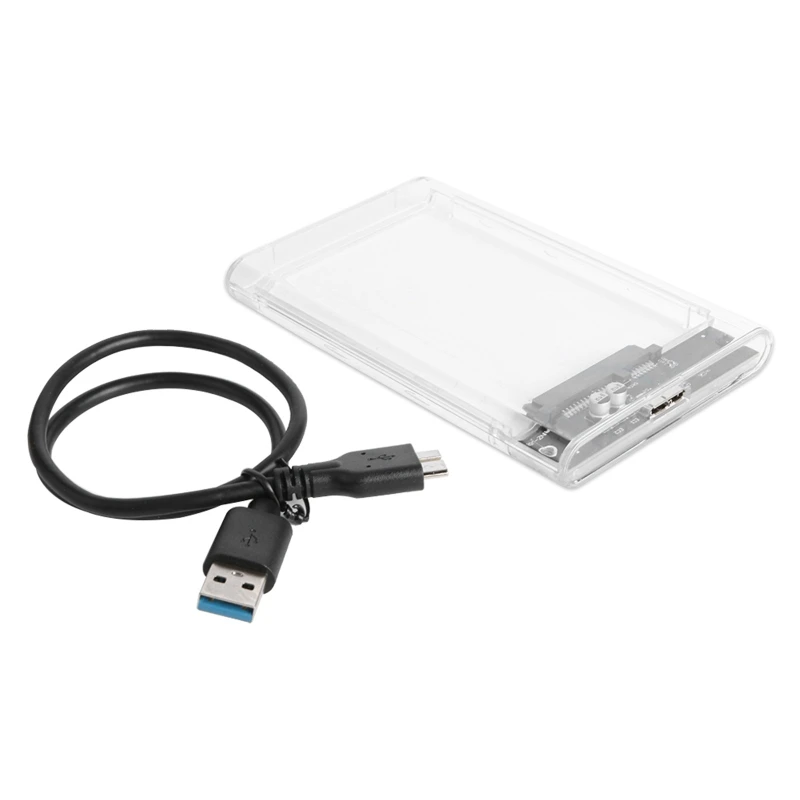

Прозрачный корпус для жесткого диска 2,5 дюйма, SATA-USB3, портативный прозрачный жесткий диск SSD