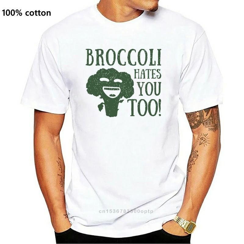 

New Broccoli T Shirt Broccoholic T-Shirt Vegan Clothing Gifts Funny Vegetable Tee