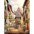 Алмазная 5D живопись сделай сам, Набор для вышивки крестиком, квадратная круглая Алмазная вышивка, мозаика, уличный пейзаж, узор, украшение для дома WG2248