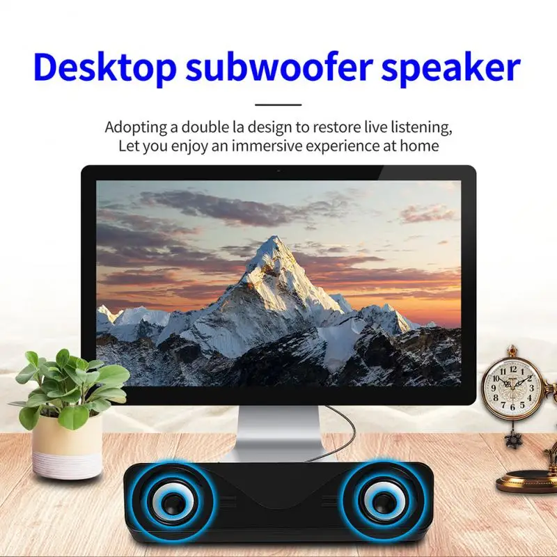 Computer Speaker USB Wired Speakers Stereo Sound Surround Loudspeaker For PC Laptop Notebook Dual Music Player | Электроника