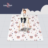 coolapeach 110110cm waterproof high chair mat spil mat with anti slip multifunctional foldable baby playing mat
