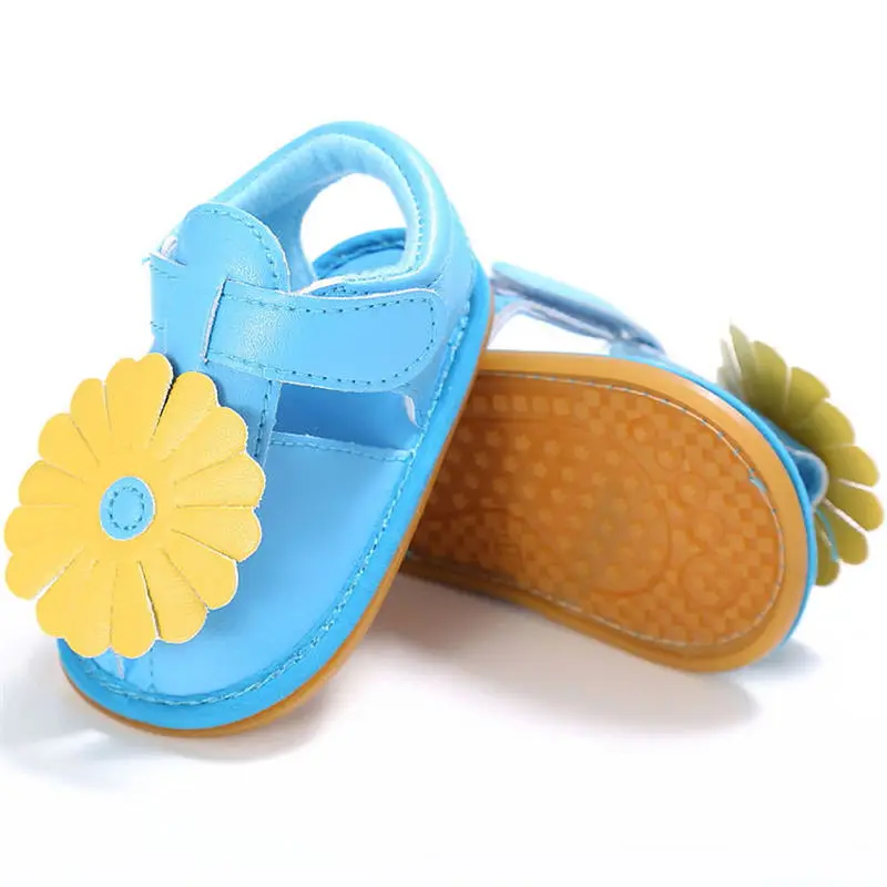 Детские сандалии обувь для девочек на плоской резиновой противоскользящей
