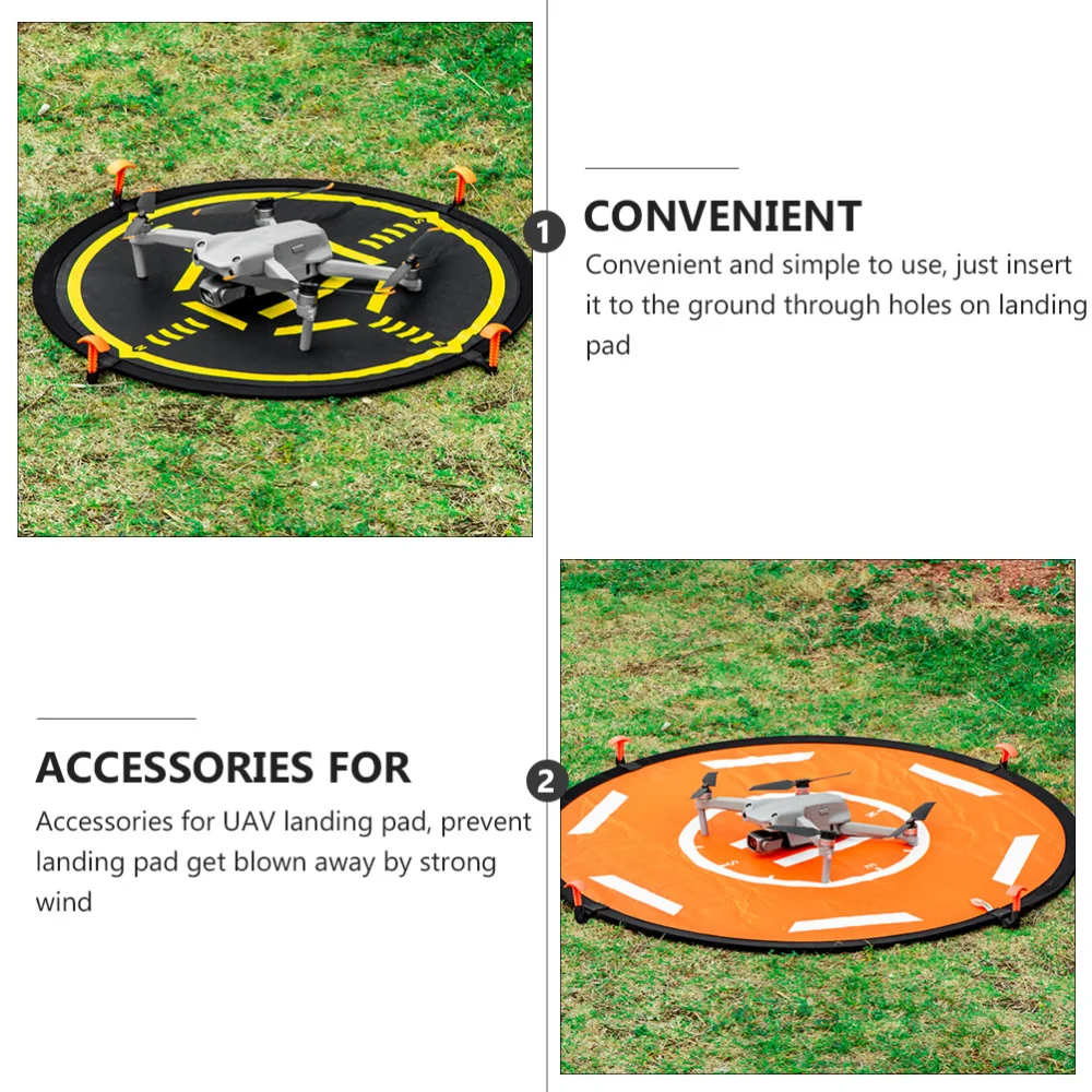 

4 Pieces Quadcopter Landing Mat Nail Heavy Duty Tent Peg Ground Nail Stake