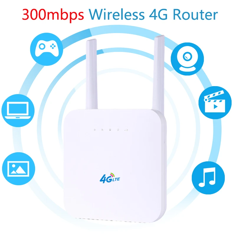 Wi-Fi-роутер HUASIFEI 4G CPE SIM-карта точка доступа CAT4 32 пользователя RJ45 WAN LAN 2 антенны LTE