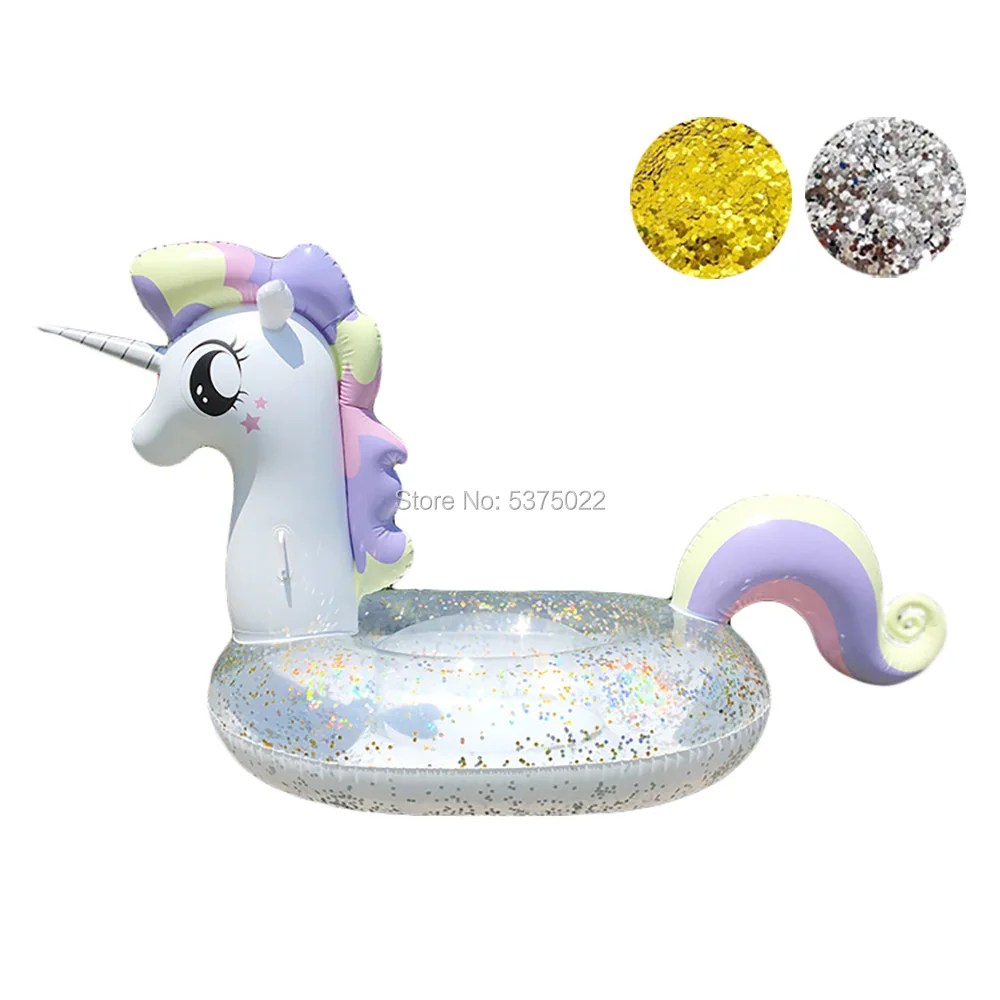 Гигантский сверкающий блеск надувной Единорог бассейн поплавок из горного хрусталя с конфетти внутри