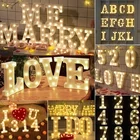 Светодиодные лампы с буквами алфавита, декоративные лампы для свадебной вечеринки, носветильник льник, рождественский подарок