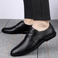 mens casual shoes genuine leather classics black brown derby shoe man light comfortable waterproof office formal shoes for men