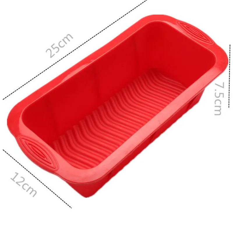 

HOMETREE Rectangle Shape Toast Bread Mold Purple Silicone Jelly Ice Baking Mould Cake Decorations Loaf Kitchen Accessories H192