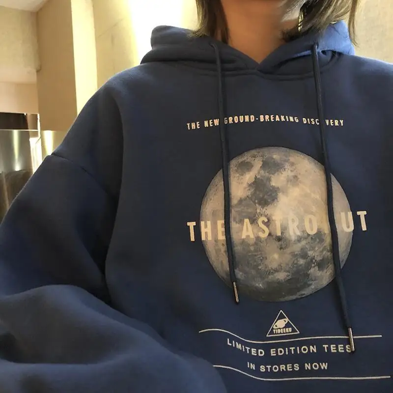 Осенне зимняя женская одежда толстовки большого размера в стиле Харадзюку