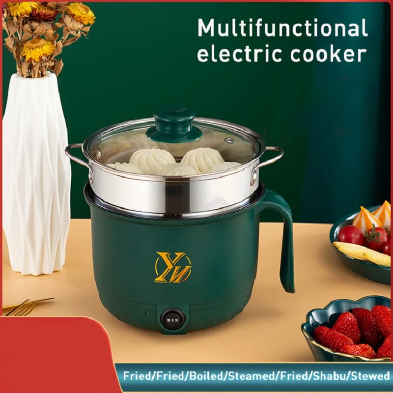 Mini Electric Rice Cooker Multifunction Cooking pots Hotpot 1.8L Non-stick Household 1-2 Person Cooking Appliances 220V