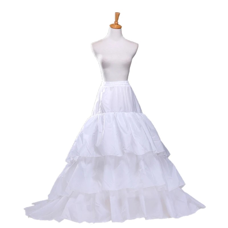 

Women Trumpet Fishtail Petticoat 3 Layer Ruffled Trailing Crinoline Underskirt