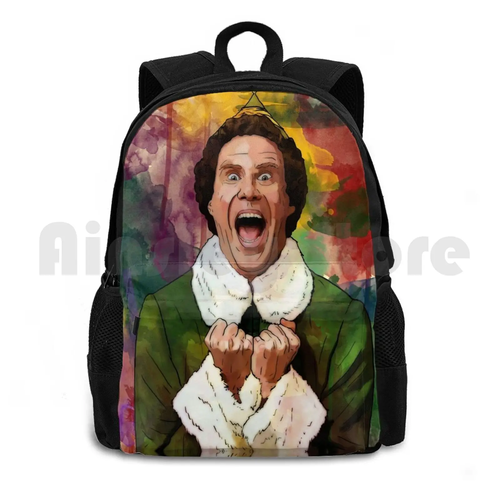 Приближается эльф-Санта! Наружный походный рюкзак Водонепроницаемый Кемпинг