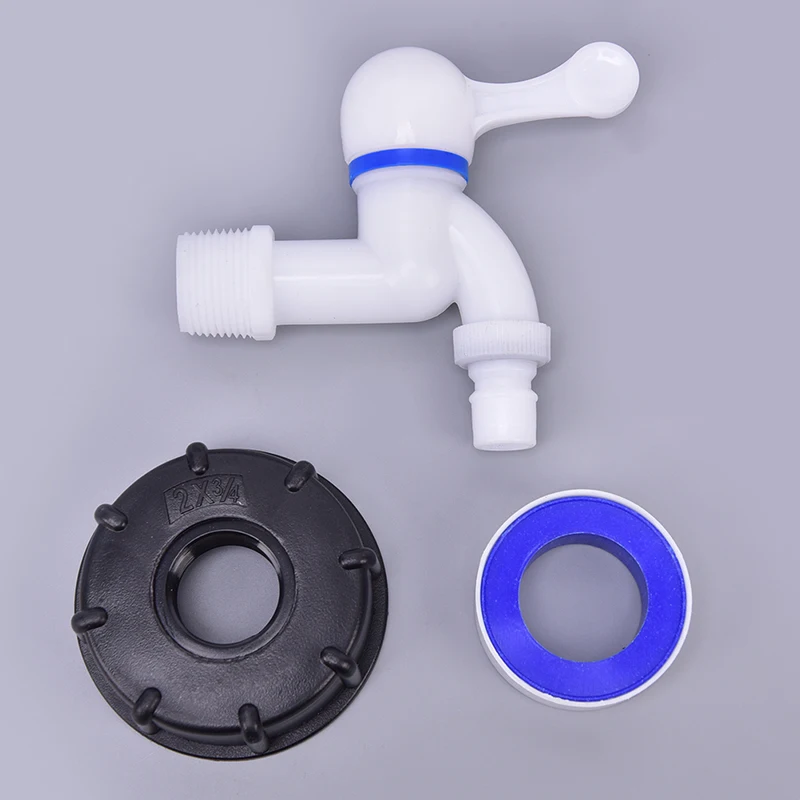 

S60X6 IBC Tank Adapter to Plastic 1/2" Tap Replacement Valve Fittings Home Garden Water Connectors Drain Faucet Adapter