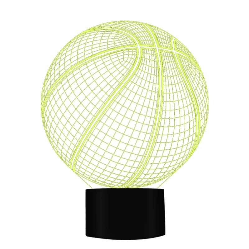 

3D LED Night Light Basketball Action Figure 7 Colors Change Touch Optical Illusion Table Lamp Home Decoration