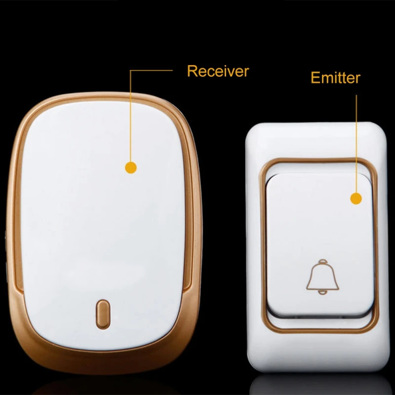 1 шт. полезный беспроводной дверной звонок DC питание от батареи Кнопка 200 м