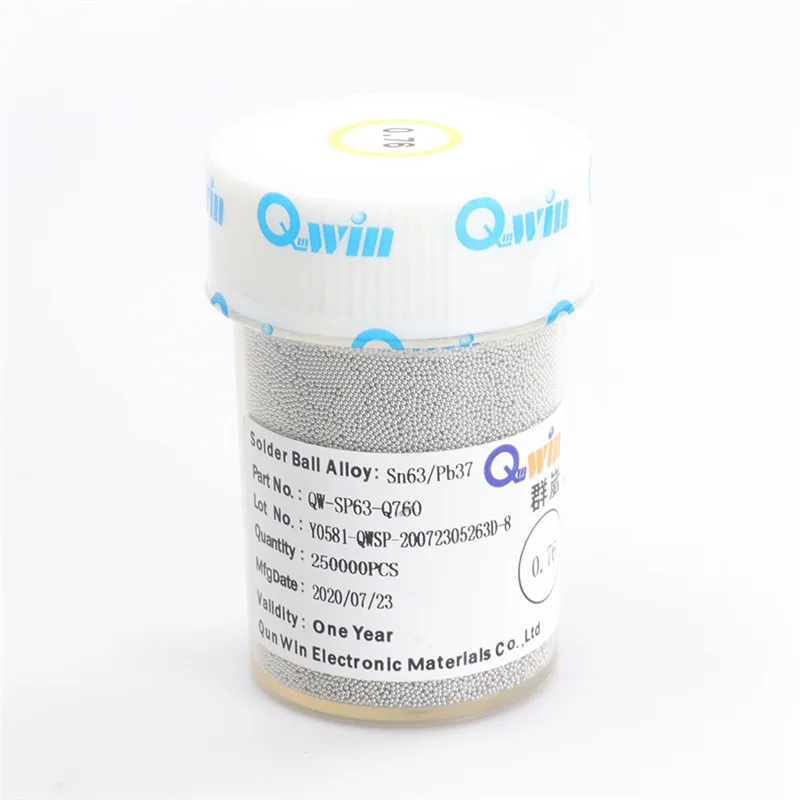 Qwin 250K свинцовый оловянный BGA паяльный шар 0 2 25 мм 3 35 4 45 5 55 6 для Ремонтный комплект